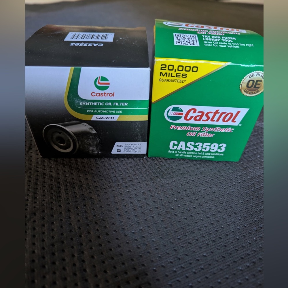 2 Castrol Synthetic Oil Filter CAS3593